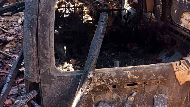 Kırşehir'de, otomobil yangını