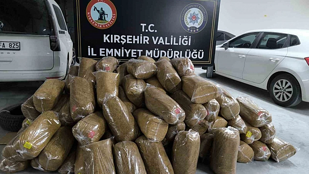 Kırşehir'de 1 milyon liralık tütün ele geçirildi