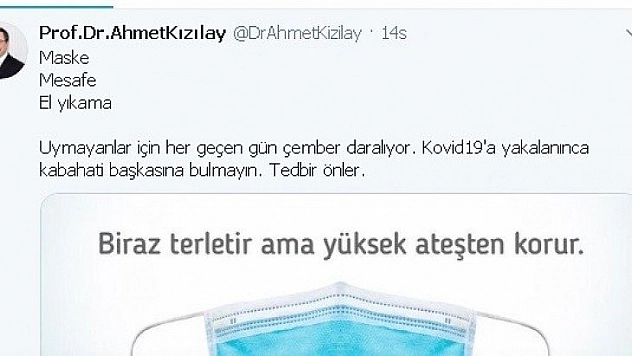 Kızılay'dan maske uyarısı