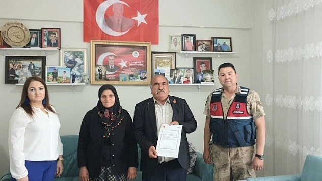 Şehit ailesinden teşekkür ziyareti