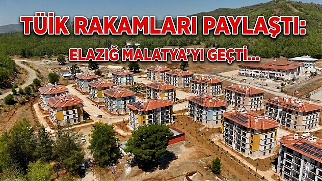 TÜİK Rakamları Paylaştı: Elazığ Malatya'yı Geçti…