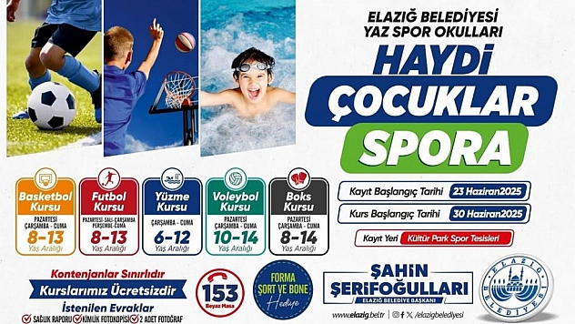 Ücretsiz yaz spor kursları başlıyor