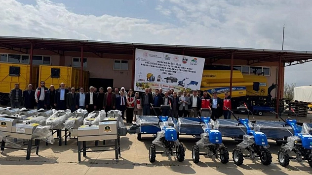 Üreticiye makine ve ekipman desteği verildi