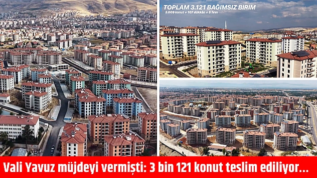 Malatya'da 3 bin 121 konut teslim ediliyor…
