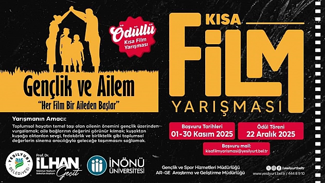 Yeşilyurt Belediyesi'nden gençlere kısa film yarışması