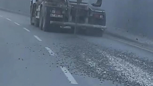 Yola beton döken sürücüye 3 bin TL ceza