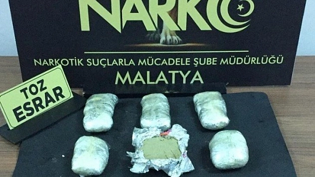 Yolcu otobüsünde esrar