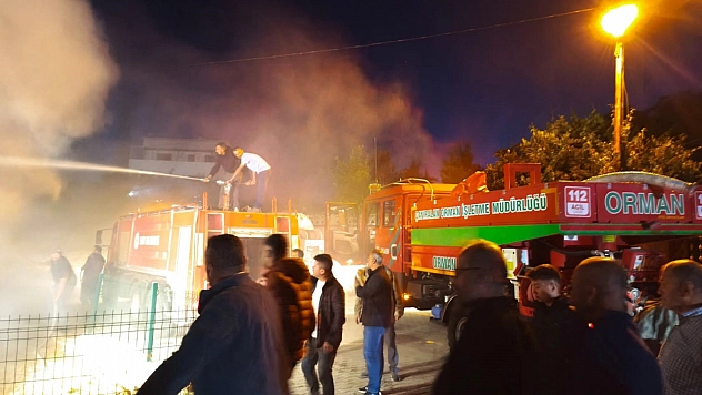 Yufka üretim tesisinde yangın