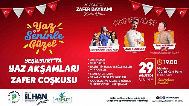 Zafer Bayramı'nın 103. yılı Yeşilyurt'ta renkli etkinliklerle kutlanacak