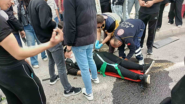Malatya'da kavşakta kaza: Motosiklet sürücüsü ağır yaralandı