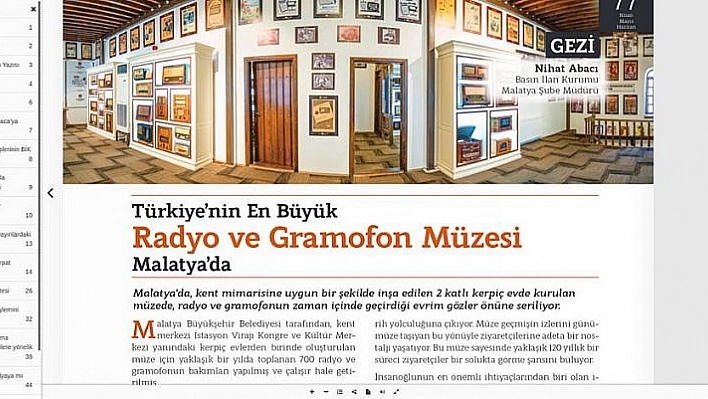 Müze BİK Dergisinde 