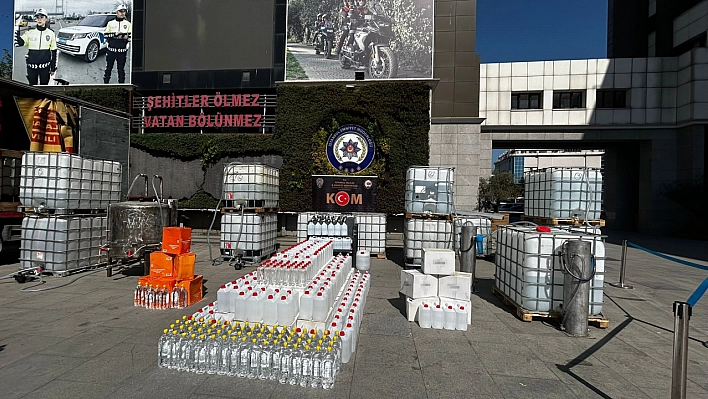 19 ton sahte alkol ele geçirildi