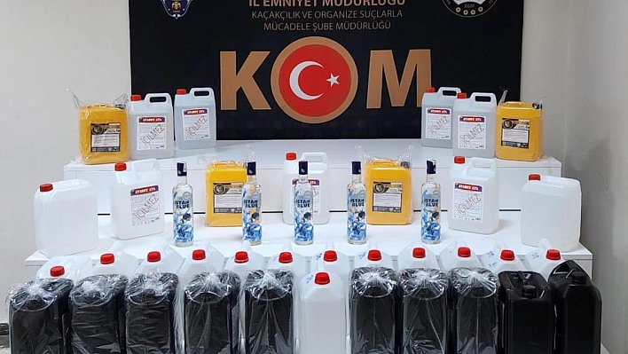 190 litre etil alkol ele geçirildi