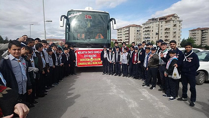 Malatyalı izciler Çanakkale'ye uğurlandı