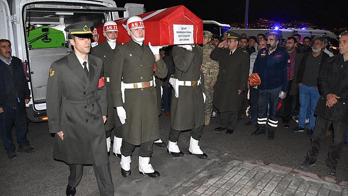 Şehidin cenazesi Malatya'ya getirildi