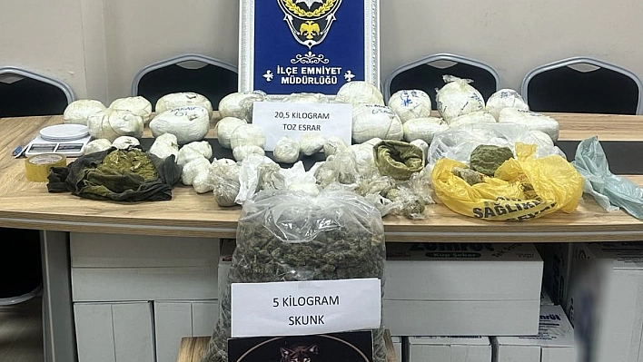 25 kilo uyuşturucu ele geçirildi