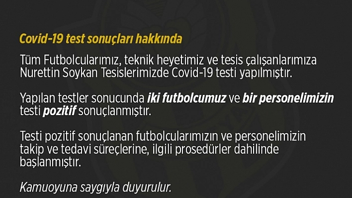 3 test pozitif çıktı