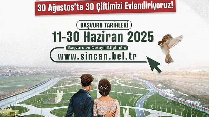 30 Ağustos'ta 30 çifte nikah töreni