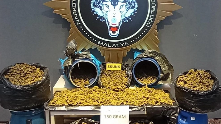 54 kilo 150 gram skunk ele geçirildi