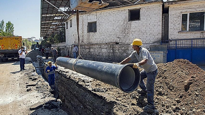 8 mahalleye içmesuyu hattı 