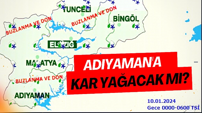 Adıyaman'a kar yağacak mı?