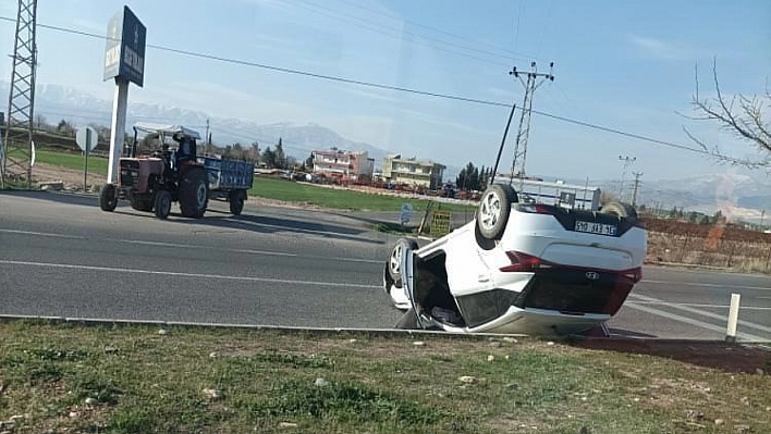 Adıyaman'da otomobil takla attı: 1 yaralı