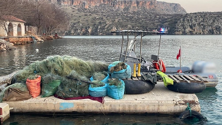 Ağ ile avlanan şüpheli suçüstü yakalandı