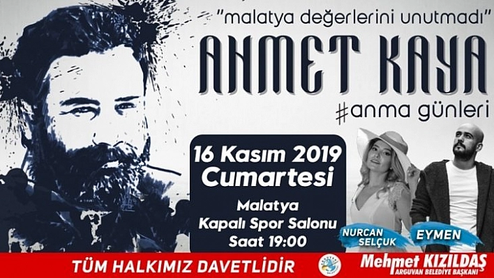 Ahmet Kaya Malatya'da anılacak