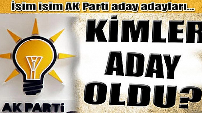 Ak Parti'de kimler başvurdu?