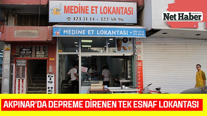 Depreme direnen tek esnaf lokantası 