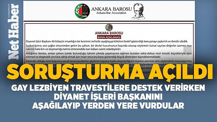 Ankara Barosu hakkında soruşturma başlatıldı