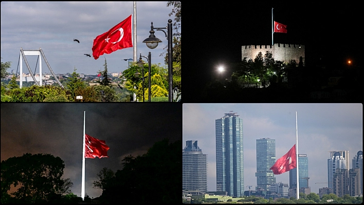 Ankara'da bayraklar yarıya indirildi