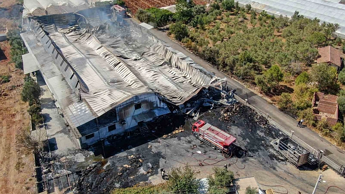 Antalya'da karton fabrikası küle döndü