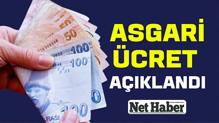 Asgari ücret açıklandı