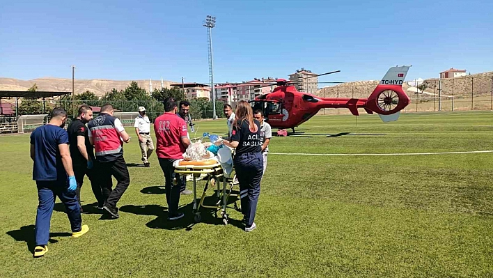 Astım hastasına hava ambulansı yetişti