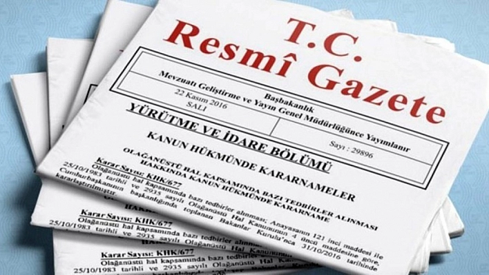 Atama kararları Resmi Gazete'de