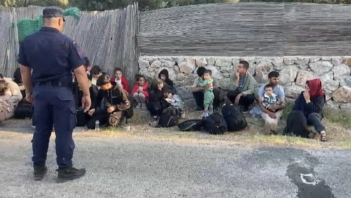 Ayvacık'ta 30 kaçak göçmen yakalandı