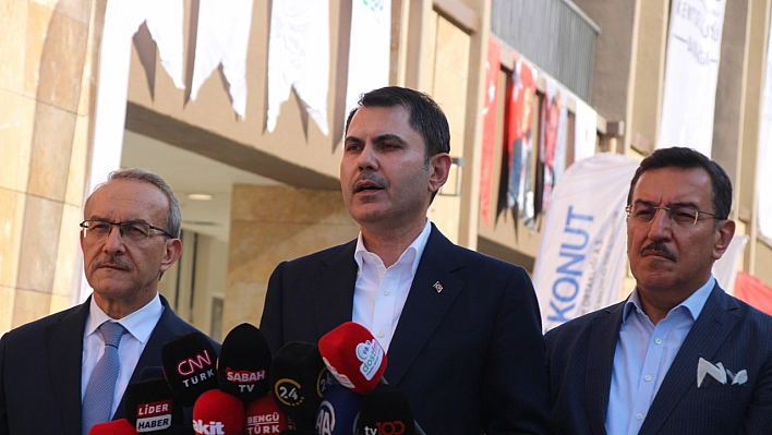 Bakan Kurum Malatya'dan Duyurdu: Konutların yüzde 70'i tamam