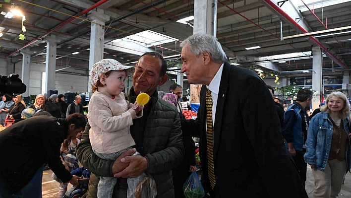 Başkan Bakkalcıoğlu'ndan kapalı pazara ziyaret