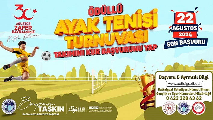 Ayak Tenisi Tutkunları Battalgazi'de Buluşuyor! Büyük Turnuva İçin Geri Sayım