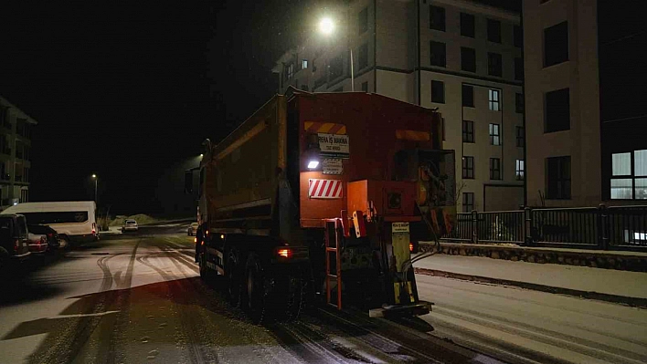 Battalgazi'de kar nöbeti