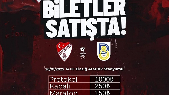 Belediye Derincespor maçı biletleri satışta