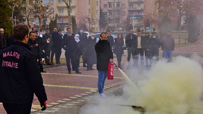 Yangın eğitimi verildi