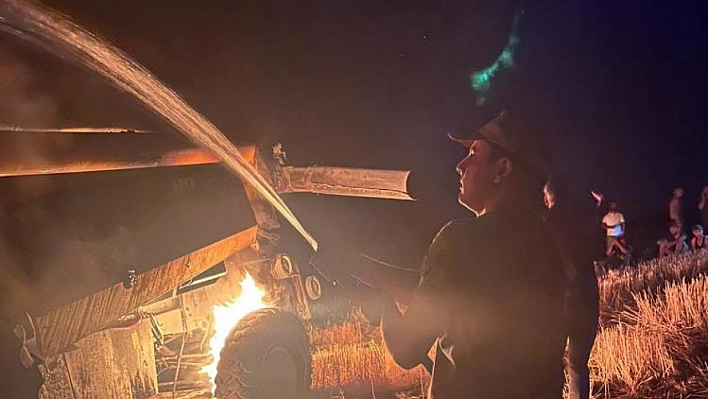 Biçim yaparken biçerdöverler alev aldı