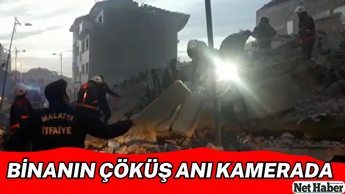 Binanın çöküş anı kamerada