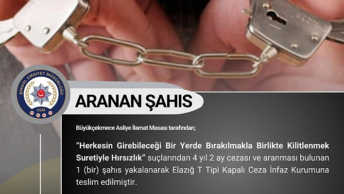 Bingöl'de arama kaydı bulunan 4 kişi yakalandı