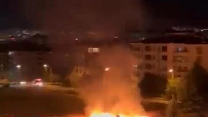 Boş arazide çıkan yangın söndürüldü