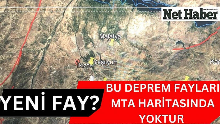 Bu deprem fayları MTA haritasında yoktur Yeni fay?