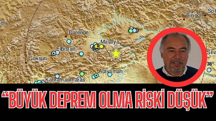 'Büyük deprem olma riski düşük'