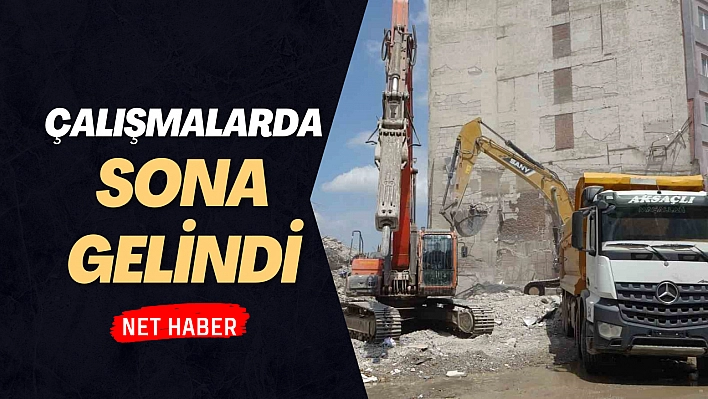 Çalışmalarda sona gelindi